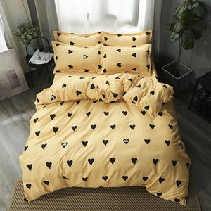 2019 Autumn grey star bedding set Pastoral style duvet cover set flat sheet fish bed linen leopard bed set AB side home textile