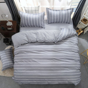 2019 Autumn grey star bedding set Pastoral style duvet cover set flat sheet fish bed linen leopard bed set AB side home textile