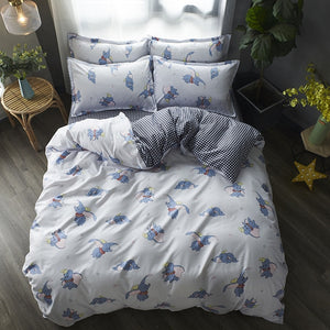 2019 Autumn grey star bedding set Pastoral style duvet cover set flat sheet fish bed linen leopard bed set AB side home textile