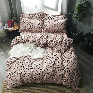 2019 Autumn grey star bedding set Pastoral style duvet cover set flat sheet fish bed linen leopard bed set AB side home textile