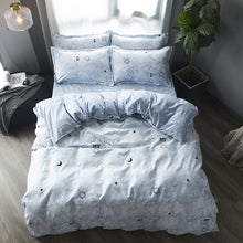 Load image into Gallery viewer, 2019 Autumn grey star bedding set Pastoral style duvet cover set flat sheet fish bed linen leopard bed set AB side home textile