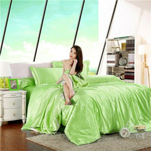 Load image into Gallery viewer, New arrive imetated silk bedding set home textile bed linen set clothing of bed bedcloth soft silky bedding full queen king size