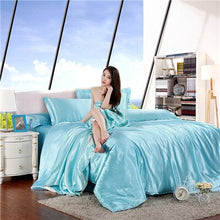 Load image into Gallery viewer, New arrive imetated silk bedding set home textile bed linen set clothing of bed bedcloth soft silky bedding full queen king size