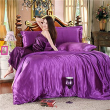 Load image into Gallery viewer, New arrive imetated silk bedding set home textile bed linen set clothing of bed bedcloth soft silky bedding full queen king size