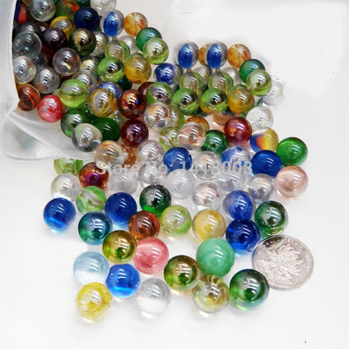 40pcs Glass Marbles Ball 14mm Classic Home Fish Tank Decoration Aquarium Game Play Craft Art Children Child Toy Gift CANDYKEE