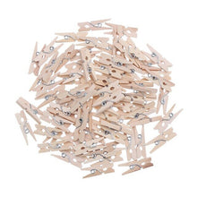 Load image into Gallery viewer, 100 pcs Small Size 25mm Mini  Wooden Clips For Photo Clips Clothespin Craft Decoration Clips   V1745