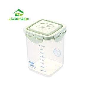 Grain Storage Box Sealed Cans Household Kitchen Plastic Covered With Transparent Jar Noodles Miscellaneous Grain Storage Cans