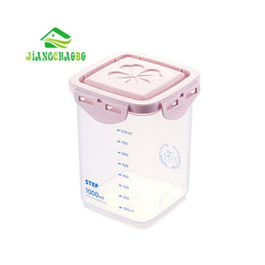 Grain Storage Box Sealed Cans Household Kitchen Plastic Covered With Transparent Jar Noodles Miscellaneous Grain Storage Cans