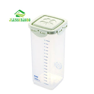 Grain Storage Box Sealed Cans Household Kitchen Plastic Covered With Transparent Jar Noodles Miscellaneous Grain Storage Cans