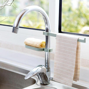 Hot Sink Hanging Storage Rack Storage Holder Sponge Bathroom Kitchen Faucet Clip Dish Cloth Clip Shelf Drain Dry Towel Organizer