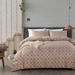 Nordic Style Simple Bedding Set Grid Solid Comfortable Bed Linens Home Textile US Twin Queen Duvet Cover Set for Adults Bed