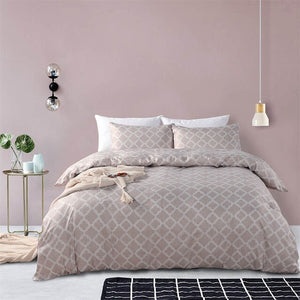 Nordic Style Simple Bedding Set Grid Solid Comfortable Bed Linens Home Textile US Twin Queen Duvet Cover Set for Adults Bed