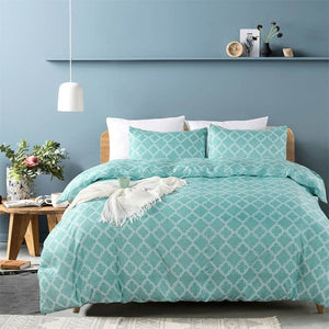 Nordic Style Simple Bedding Set Grid Solid Comfortable Bed Linens Home Textile US Twin Queen Duvet Cover Set for Adults Bed