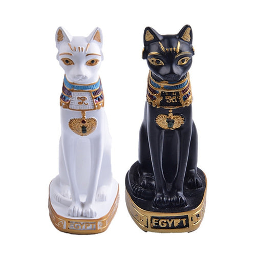 Egyptian Cat Figurine Statue Decoration Vintage Cat Goddess Bastet Statue Home Garden