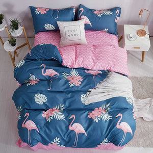 ParkShin Dot Art White Pink Bed Cover Set Decor Home Bedding Set Textile Bedroom Adult Girl Duvet Cover Flat Sheet Bed Linen Set