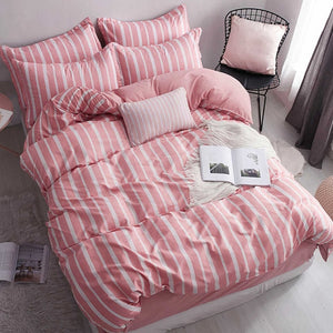 ParkShin Dot Art White Pink Bed Cover Set Decor Home Bedding Set Textile Bedroom Adult Girl Duvet Cover Flat Sheet Bed Linen Set