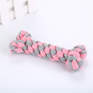 Small Dog Toys Braided Knot Ball Pet Dog Toys Bone Chew Rope Dog Puppy Train Toy Knot Home Garden Pet Supplies Funny Tool