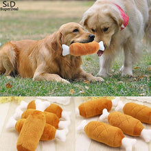 Load image into Gallery viewer, Patchwork Leg Garden Home Toy Chicken Outdoor Pet Dog Toys Chewing Cat dog Bone etc Squeaker Sound Cat Dog Shape Plush