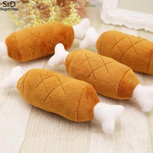 Load image into Gallery viewer, Patchwork Leg Garden Home Toy Chicken Outdoor Pet Dog Toys Chewing Cat dog Bone etc Squeaker Sound Cat Dog Shape Plush