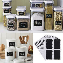 Load image into Gallery viewer, 36Pcs Fancy Black Board Kitchen Jam Jar Label Labels Stickers 5cm X 3.5cm Decor Chalkboard Wall Sticker Refrigerator Sticker