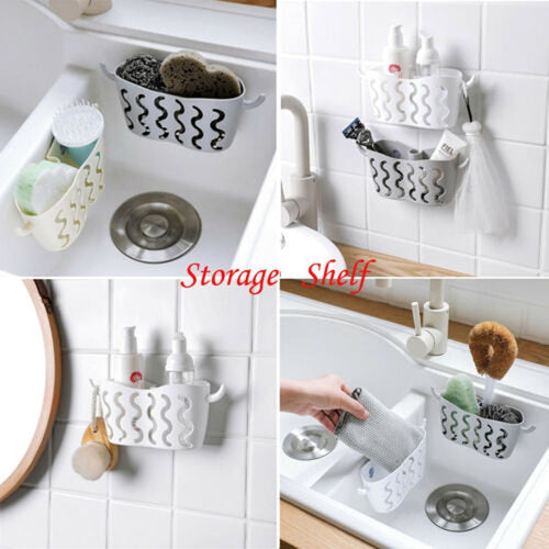 Kitchen Sink Caddy Sponge Holder Storage Organizer Soap Drainer Rack Strainer