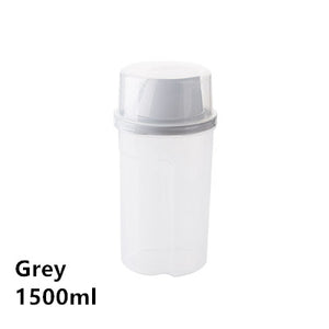 Grain Storage Box Sealed Cans Household Kitchen Plastic Covered With Transparent Jar Noodles Miscellaneous Grain Storage Cans