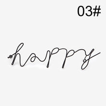 Load image into Gallery viewer, Wire Letters Home Decor Interior Wall Sign Gift Love Happy Kitchen Livingroom Wall Decorative Letters&amp;Numbers 6 Styles Decor