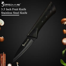 Load image into Gallery viewer, Sowoll Kitchen Knives Accessories Tool Black Blade Stainless Steel Knife 6 Pcs 3.5&quot; 5&quot; 7&quot; 8&quot; 8&quot; 8&quot; inch Stainless Steel Knife