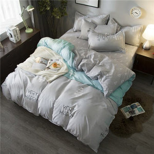 Heart printing bedding set 3/4pcs bed linens Home Textile Duvet cover set classic bedclothes Modern sheet pillowcase king bedset