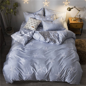 Heart printing bedding set 3/4pcs bed linens Home Textile Duvet cover set classic bedclothes Modern sheet pillowcase king bedset