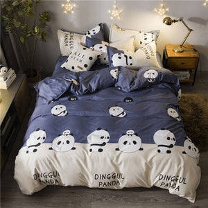 Heart printing bedding set 3/4pcs bed linens Home Textile Duvet cover set classic bedclothes Modern sheet pillowcase king bedset