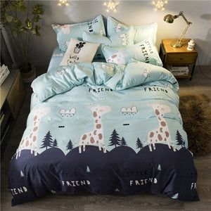 Heart printing bedding set 3/4pcs bed linens Home Textile Duvet cover set classic bedclothes Modern sheet pillowcase king bedset