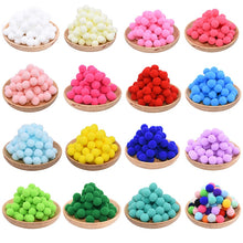 Load image into Gallery viewer, 100Pcs 10/15/20/25mm Mini Fluffy Soft Pom Poms Pompoms Ball Handmade Kids Toys Wedding Decor DIY Sewing Craft Supplies