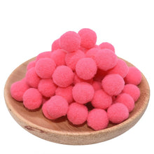 Load image into Gallery viewer, 100Pcs 10/15/20/25mm Mini Fluffy Soft Pom Poms Pompoms Ball Handmade Kids Toys Wedding Decor DIY Sewing Craft Supplies