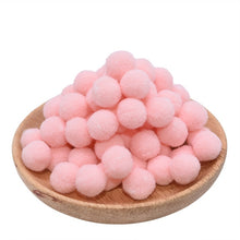 Load image into Gallery viewer, 100Pcs 10/15/20/25mm Mini Fluffy Soft Pom Poms Pompoms Ball Handmade Kids Toys Wedding Decor DIY Sewing Craft Supplies