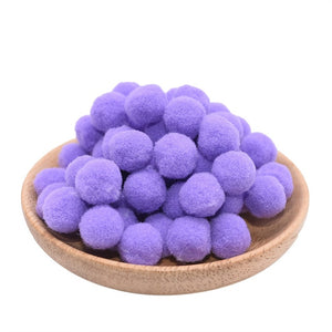 100Pcs 10/15/20/25mm Mini Fluffy Soft Pom Poms Pompoms Ball Handmade Kids Toys Wedding Decor DIY Sewing Craft Supplies