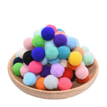 Load image into Gallery viewer, 100Pcs 10/15/20/25mm Mini Fluffy Soft Pom Poms Pompoms Ball Handmade Kids Toys Wedding Decor DIY Sewing Craft Supplies