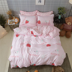 White love Luxurious Home Textile Bedlinen deep red Duvet Cover Pillow case Bed Sheet quilt cover Bedding Set 3/4Pcs