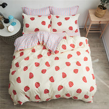 Load image into Gallery viewer, White love Luxurious Home Textile Bedlinen deep red Duvet Cover Pillow case Bed Sheet quilt cover Bedding Set 3/4Pcs