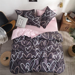 Comforter king grey bedclothes bed linen snowflake Cotton Bedding set Winter bedsheets duvet cover sets35