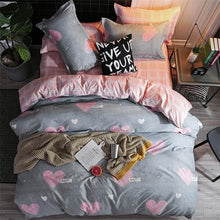 Load image into Gallery viewer, Comforter king grey bedclothes bed linen snowflake Cotton Bedding set Winter bedsheets duvet cover sets35