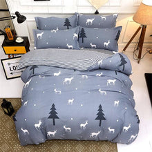 Load image into Gallery viewer, Comforter king grey bedclothes bed linen snowflake Cotton Bedding set Winter bedsheets duvet cover sets35