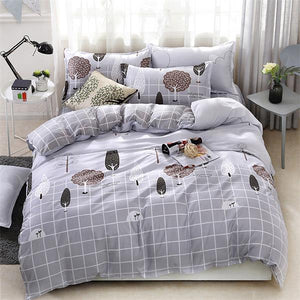 Comforter king grey bedclothes bed linen snowflake Cotton Bedding set Winter bedsheets duvet cover sets35