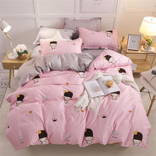 Load image into Gallery viewer, Comforter king grey bedclothes bed linen snowflake Cotton Bedding set Winter bedsheets duvet cover sets35