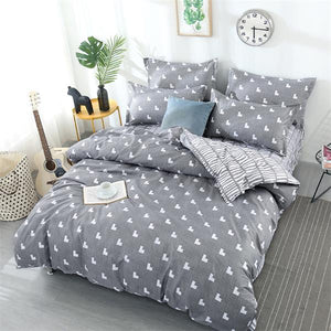 Comforter king grey bedclothes bed linen snowflake Cotton Bedding set Winter bedsheets duvet cover sets35